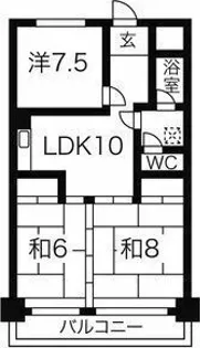 大進コーポ【2階】の間取り