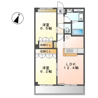 パルティール シャトー【1階】の間取り