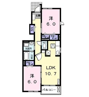 ミッサリオ【1階】の間取り