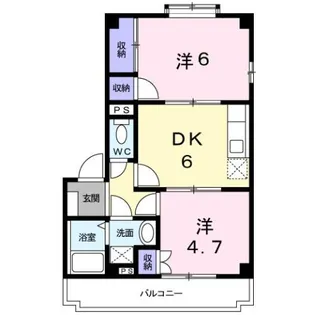 サンエターナル【2階】の間取り
