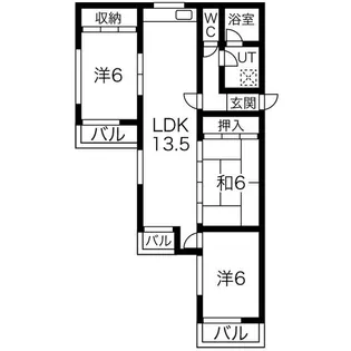 ロアール赤池【2階】の間取り