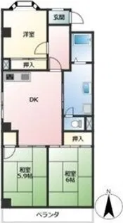 エクセルK【3階】の間取り