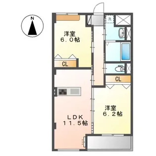 エスタージ【4階】の間取り