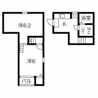 グランコンフォール米野Ⅳ【2階】の間取り