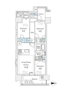 グランパセオ丸の内【12階】の間取り