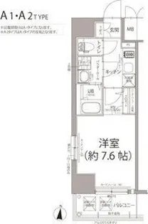 エスリード栄ラ・ヴィ【5階】の間取り