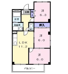 ファミールSⅡ【4階】の間取り