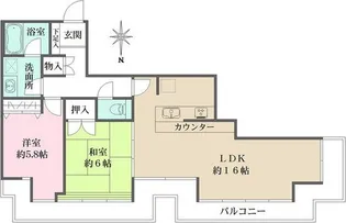錦パークビル【21階】の間取り