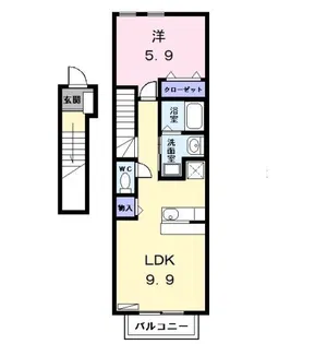 アンテノール【2階】の間取り