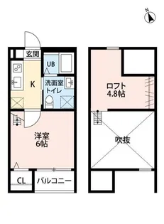 ハピネス笈瀬【2階】の間取り