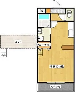 サニーフラット瑞穂【2階】の間取り