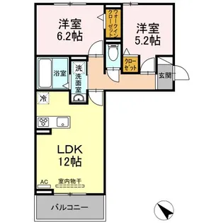 Le Merci【303号室】の間取り