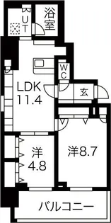 ルシェット白川公園【11階】の間取り