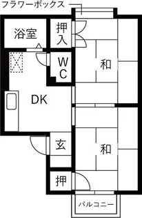 ファミール鈴木 A棟【A201号室】の間取り