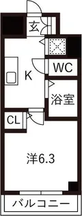 プレサンス金山グリーンパークス【9階】の間取り