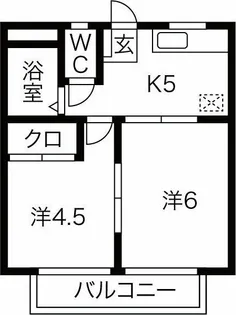 クレールマーサ【1階】の間取り