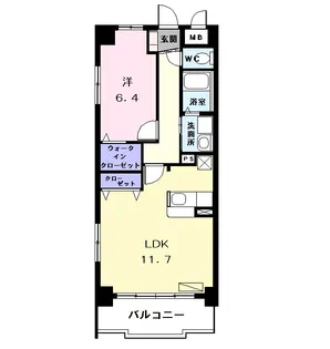 ファミール大山【4階】の間取り