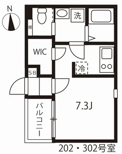 ハーモニーテラス波寄町Ⅱ【2階】の間取り