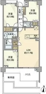 プラウド瑞穂岳見町【-号室】の間取り