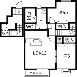 フリージアガーデンⅢ【2階】の間取り