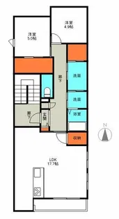 Cuore【301号室】の間取り