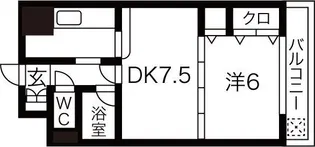 サンコートにしび【4階】の間取り