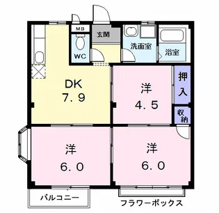 レジデンス吉津【2階】の間取り