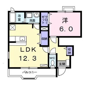 ミルト・ブリーゼN【1階】の間取り
