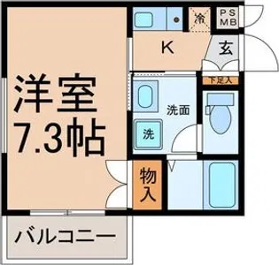 マンション 林檎の樹【1階】の間取り