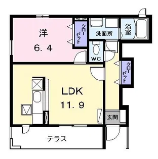 フェリチタ【1階】の間取り