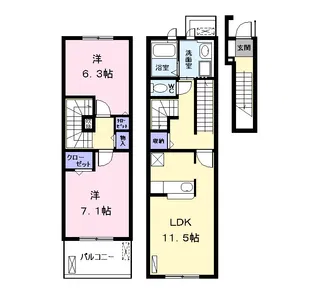 アロッジオ中野【2階】の間取り