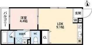 エスペランサ浄心【2階】の間取り