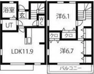 ファミーユB【1階】の間取り