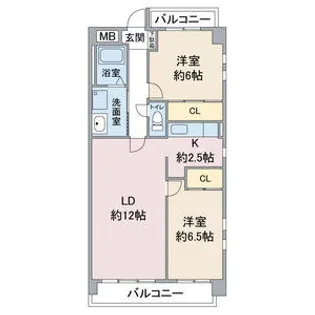 プランドール笠取【3階】の間取り