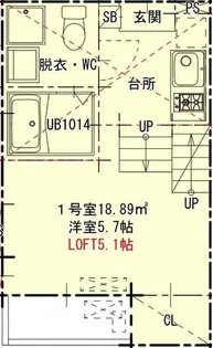 ハーモニーテラス今池南【1階】の間取り
