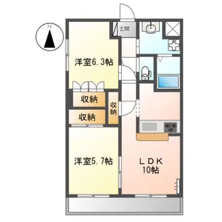 グランセル【2階】の間取り