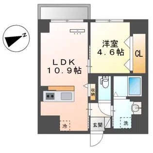 THE BLOSSOM 新栄【6階】の間取り