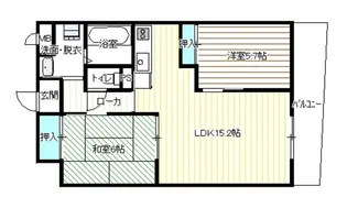 グランドハイツK・I【00502号室】の間取り
