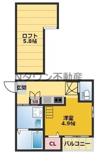 アッシュコート名古屋【1階】の間取り