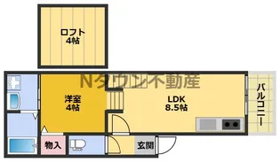 リアンジュ志賀本通【1階】の間取り