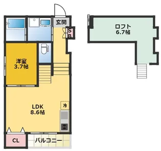 ルナソレイユ【2階】の間取り