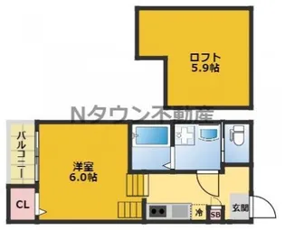 モンドグロッソ矢田【2階】の間取り