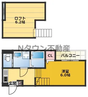 ラ・ネージュ筒井【1階】の間取り