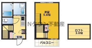 casa figliola(カーサフィッリョーラ)【106号室】の間取り