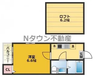 カーサ・ルチア志賀本通【105号室】の間取り