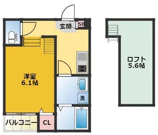 Gloria栄生【1階】の間取り