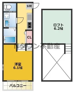 K Flat【106号室】の間取り