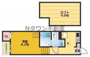 Cielo Azul YADA(シエロ アスール 矢田)【2階】の間取り