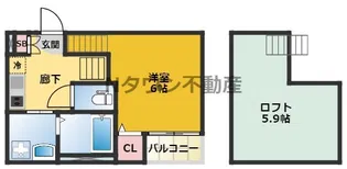 ソアレ大曽根【203号室】の間取り