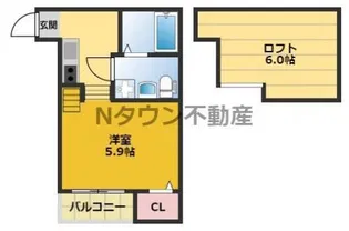 ファンタジアン名駅西【2階】の間取り